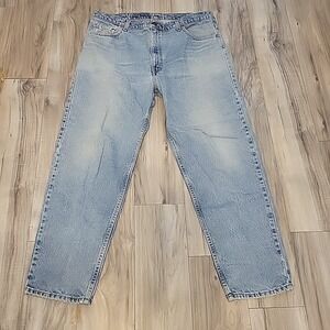 Levi's 550 Jeans Mens 42x30 Tag 40x30 Actual Blue Relaxed Fit Tapered Denim VGT